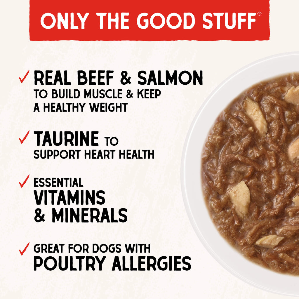 Stella's Shredrs Beef & Salmon Recipe in Broth