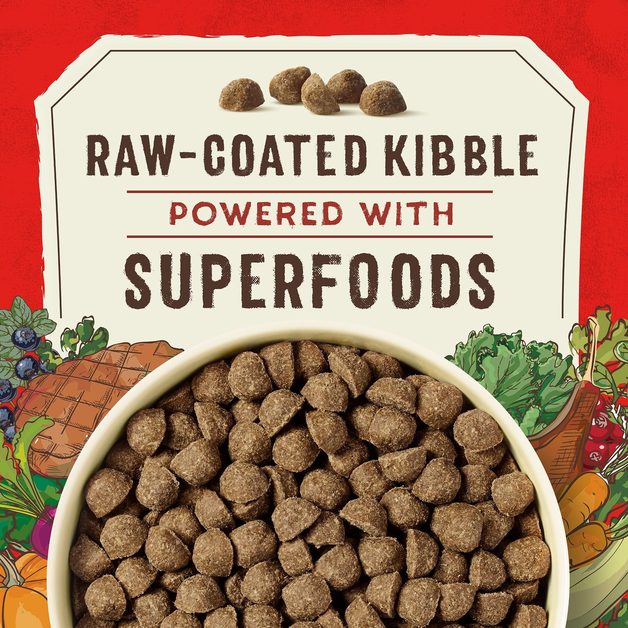 SuperBlends Raw Coated Puppy Kibble: Chicken, Salmon + Superfoods