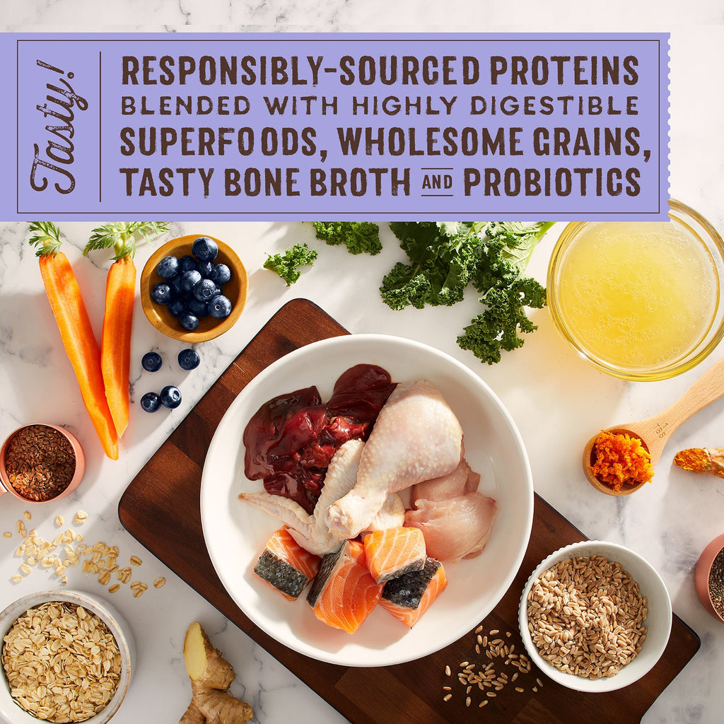 SuperBlends Raw Coated Puppy Kibble: Chicken, Salmon + Superfoods