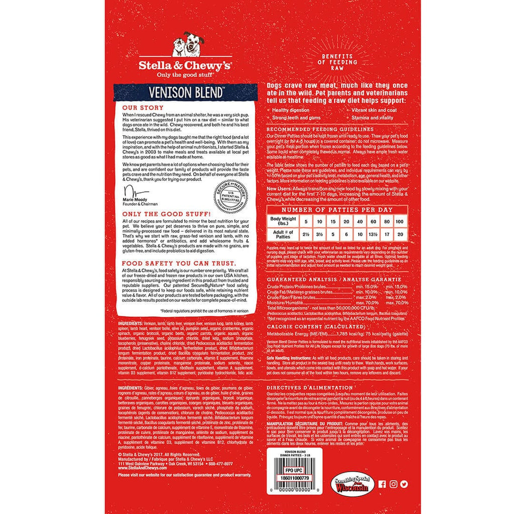 Venison Blend Frozen Raw Dinner Patties