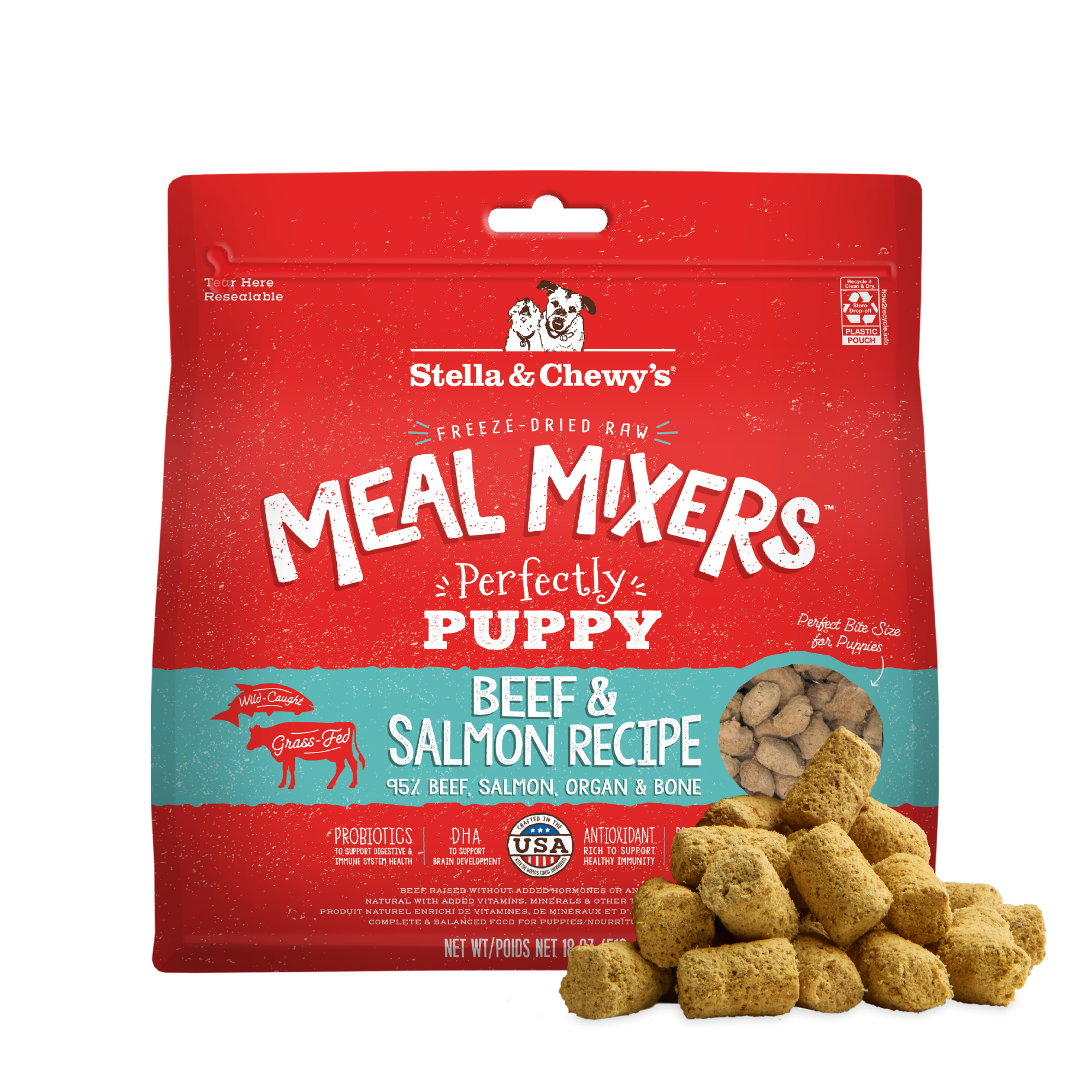 Perfectly Puppy Beef & Salmon Meal Mixers