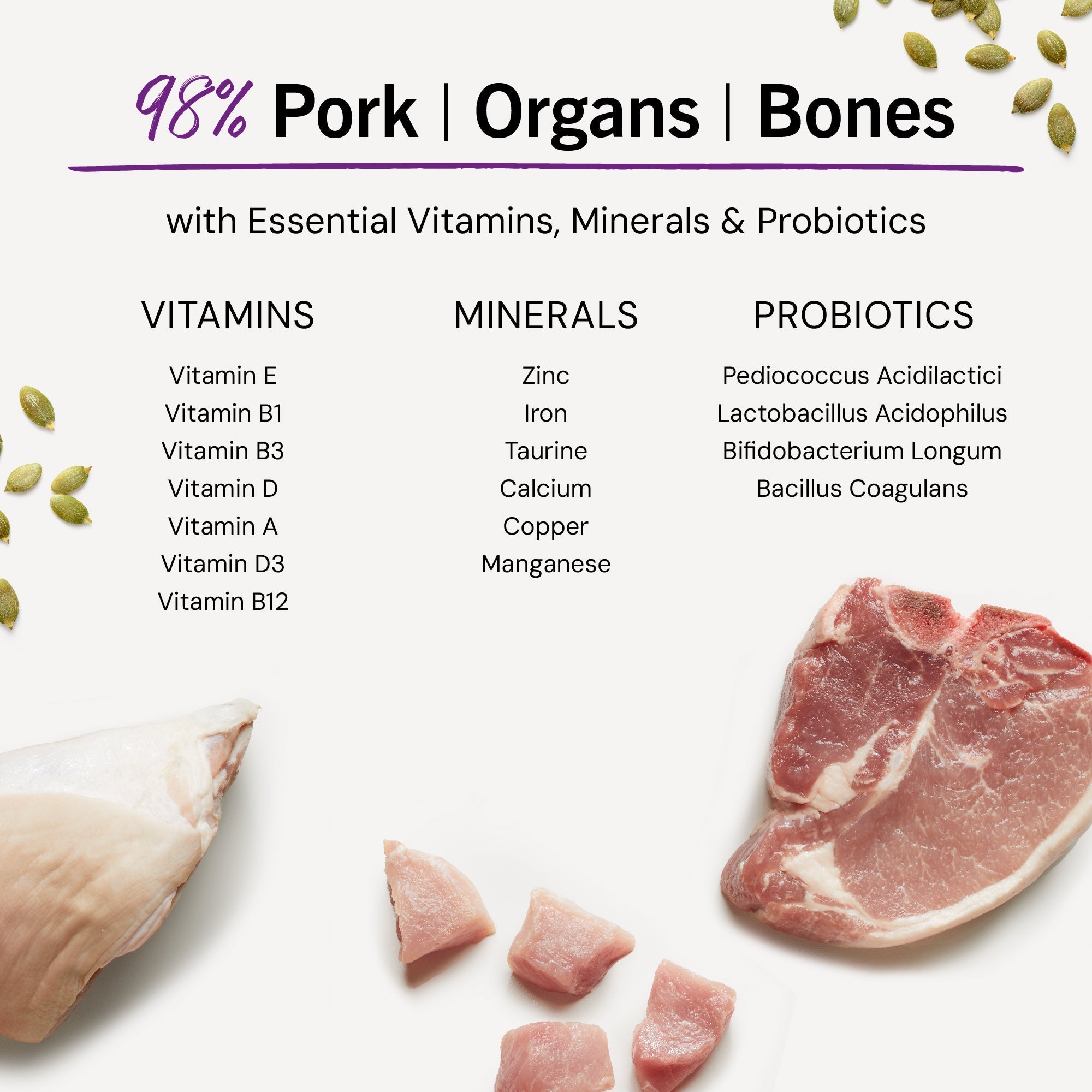 Plate Lickin' Pork Freeze-Dried Raw Dinner Morsels