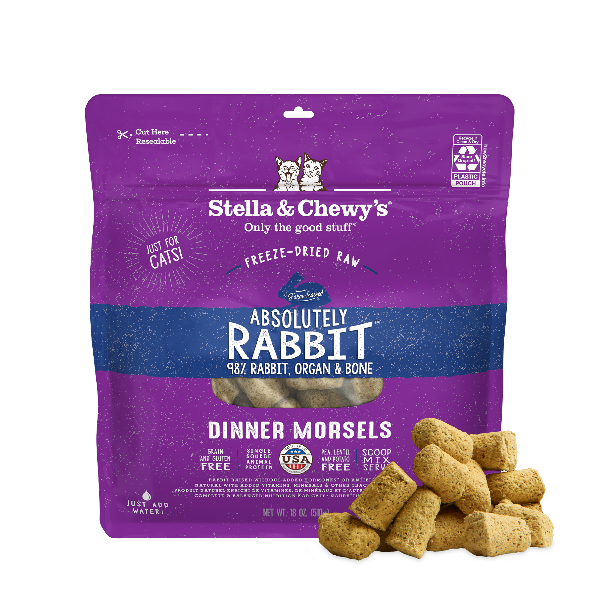 Absolutely Rabbit Freeze-Dried Raw Dinner Morsels