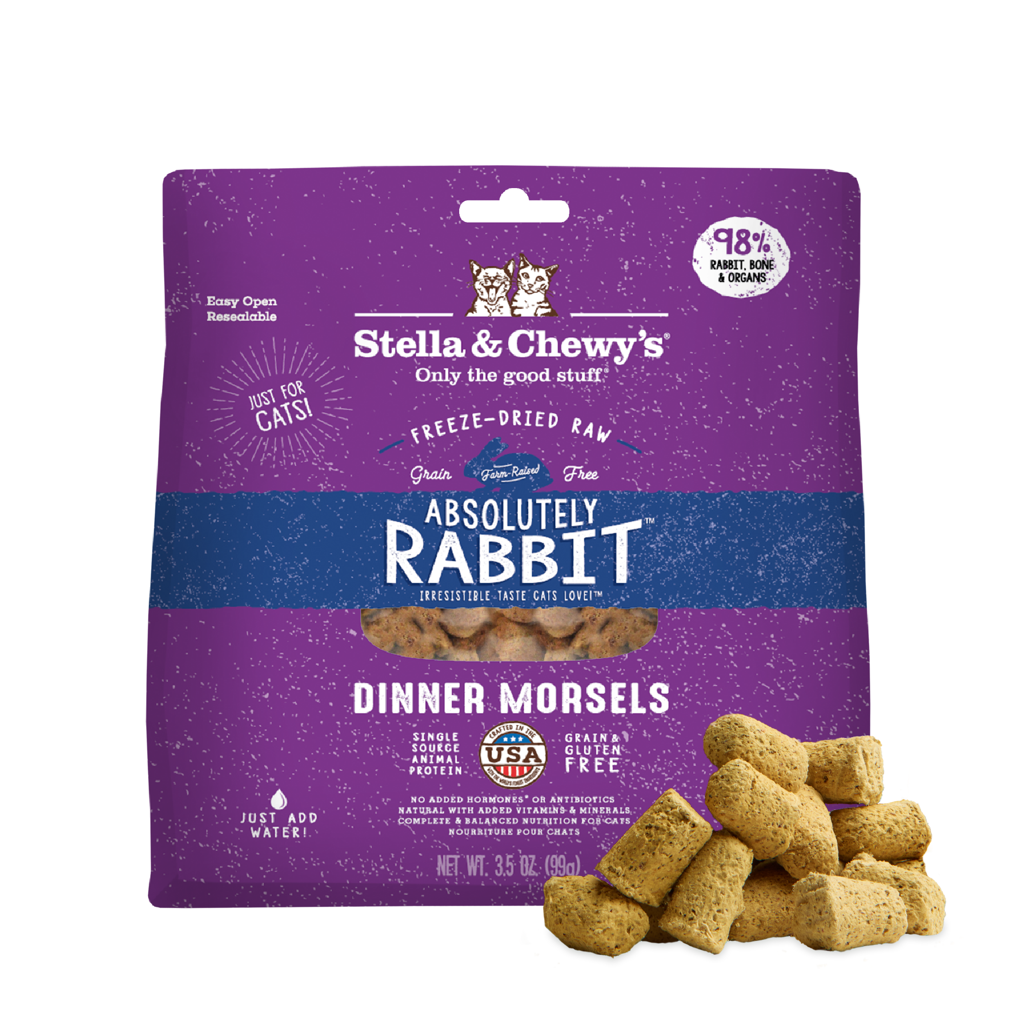Absolutely Rabbit Freeze-Dried Raw Dinner Morsels