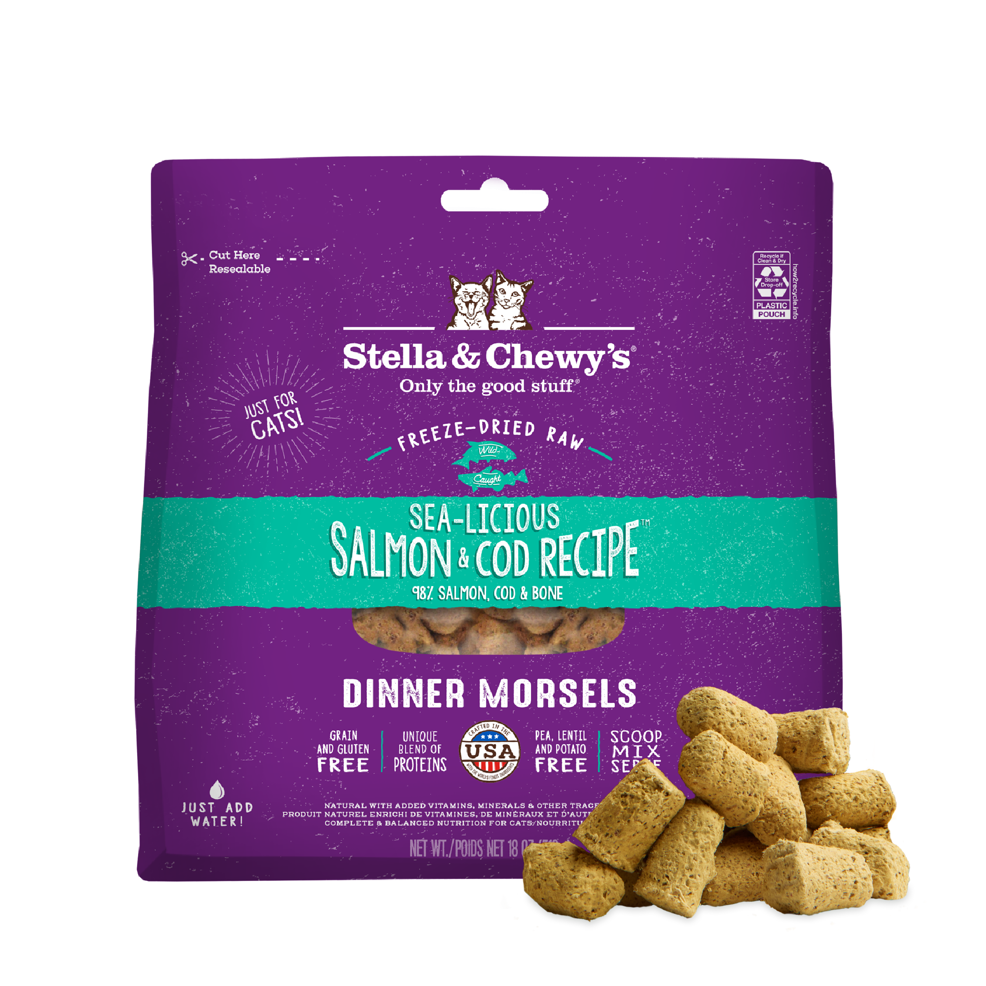 Sea-Licious Salmon & Cod Freeze-Dried Raw Dinner Morsels