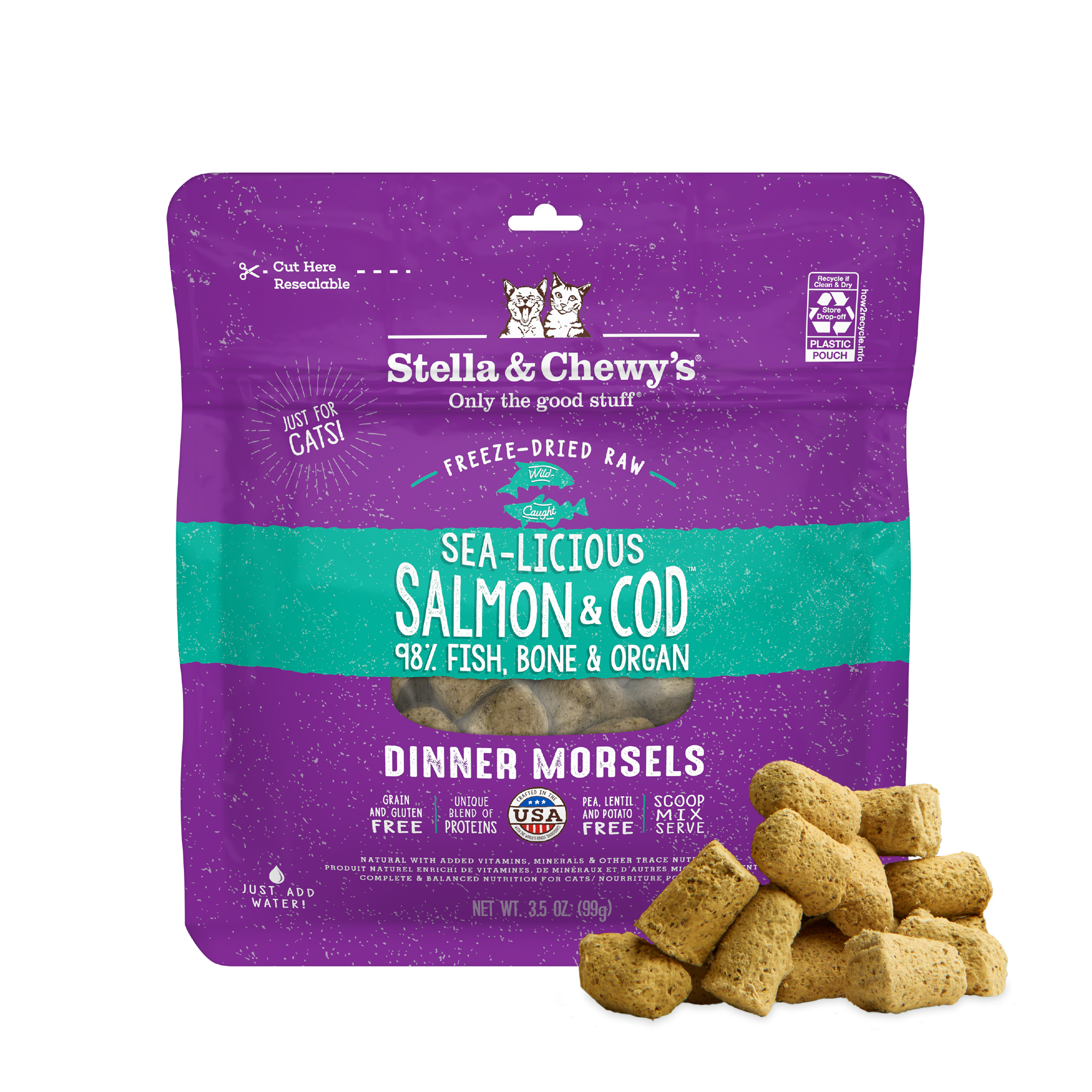 Sea-Licious Salmon & Cod Freeze-Dried Raw Dinner Morsels