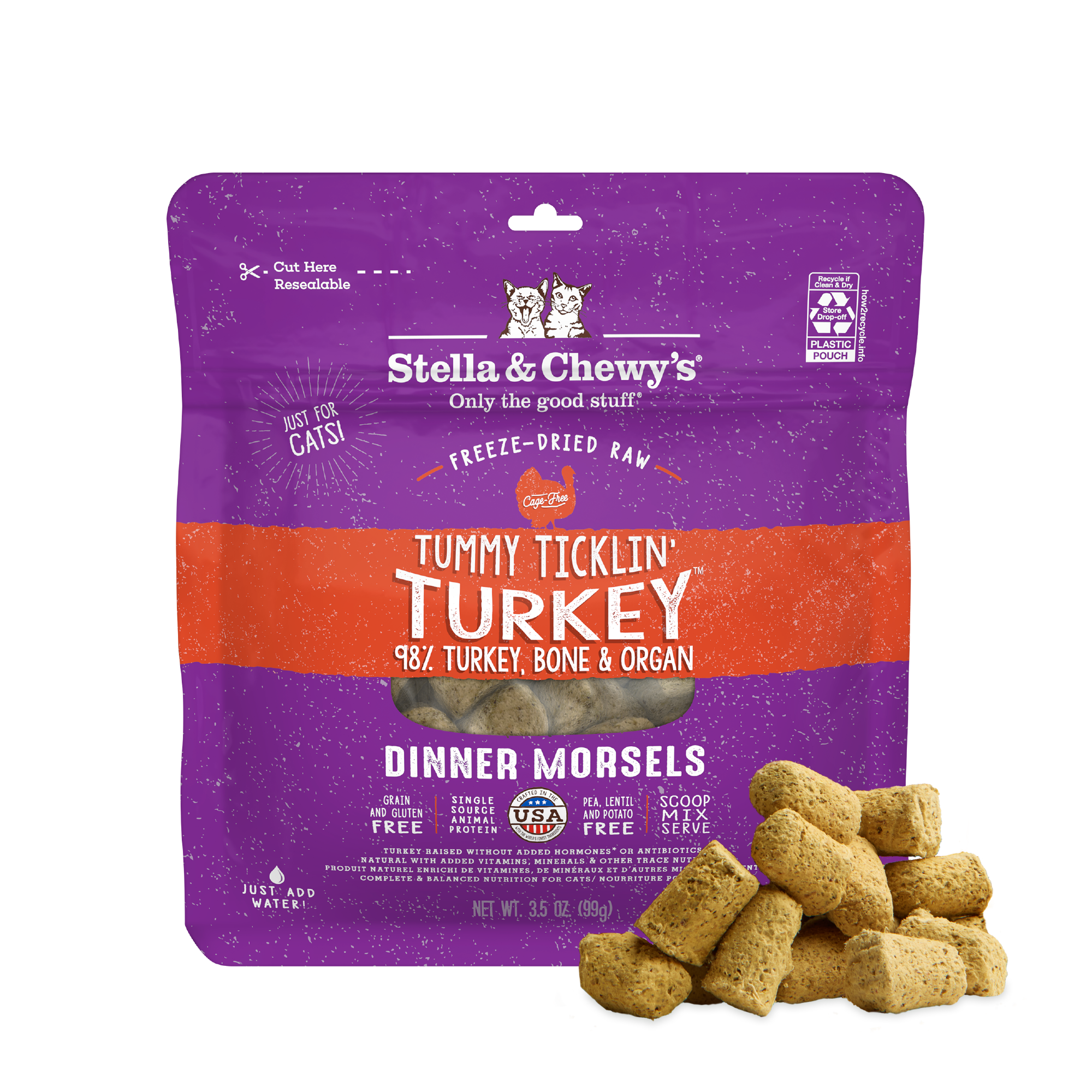 Tummy Ticklin’ Turkey Freeze-Dried Raw Dinner Morsels
