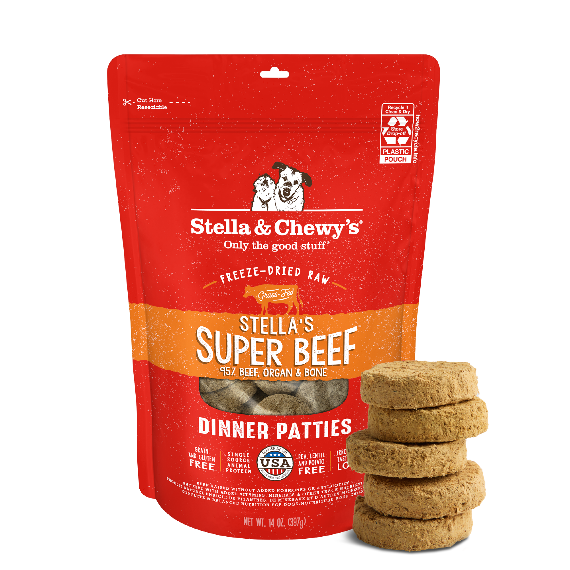 Stella’s Super Beef Freeze-Dried Raw Dinner Patties