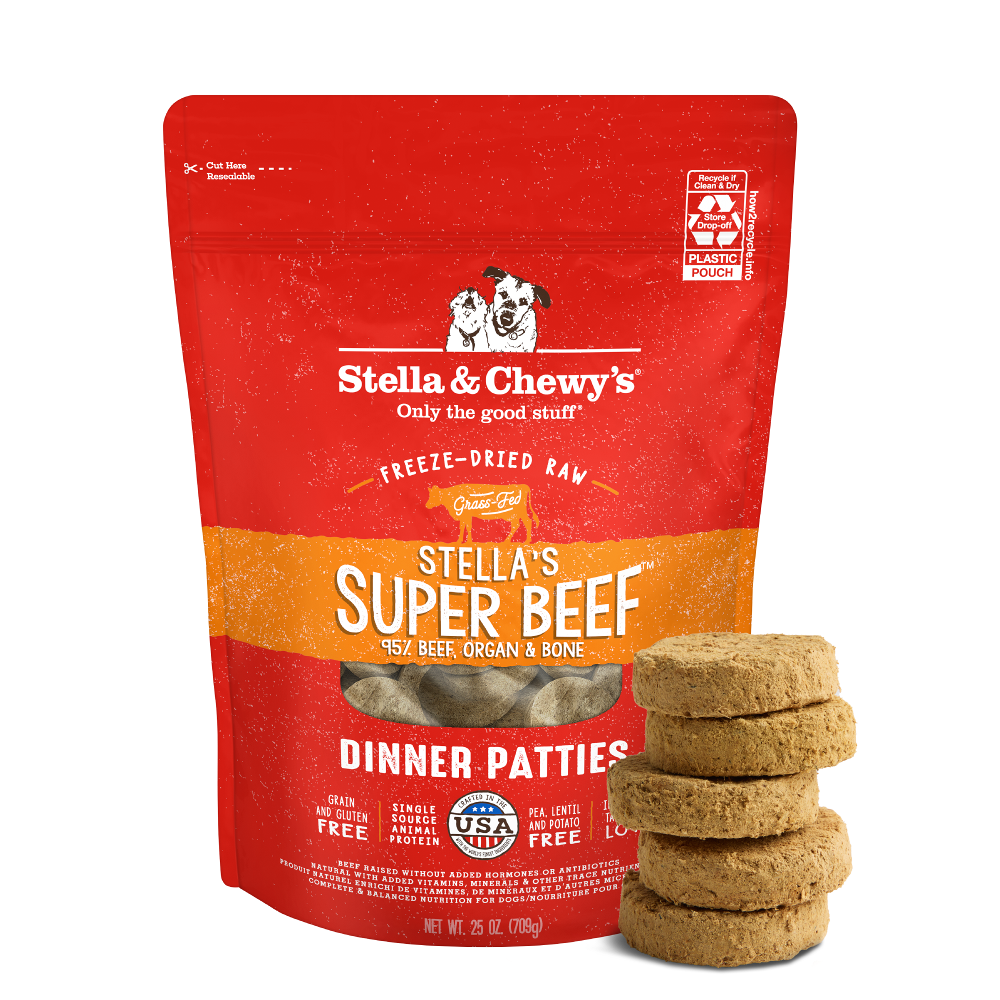 Stella’s Super Beef Freeze-Dried Raw Dinner Patties