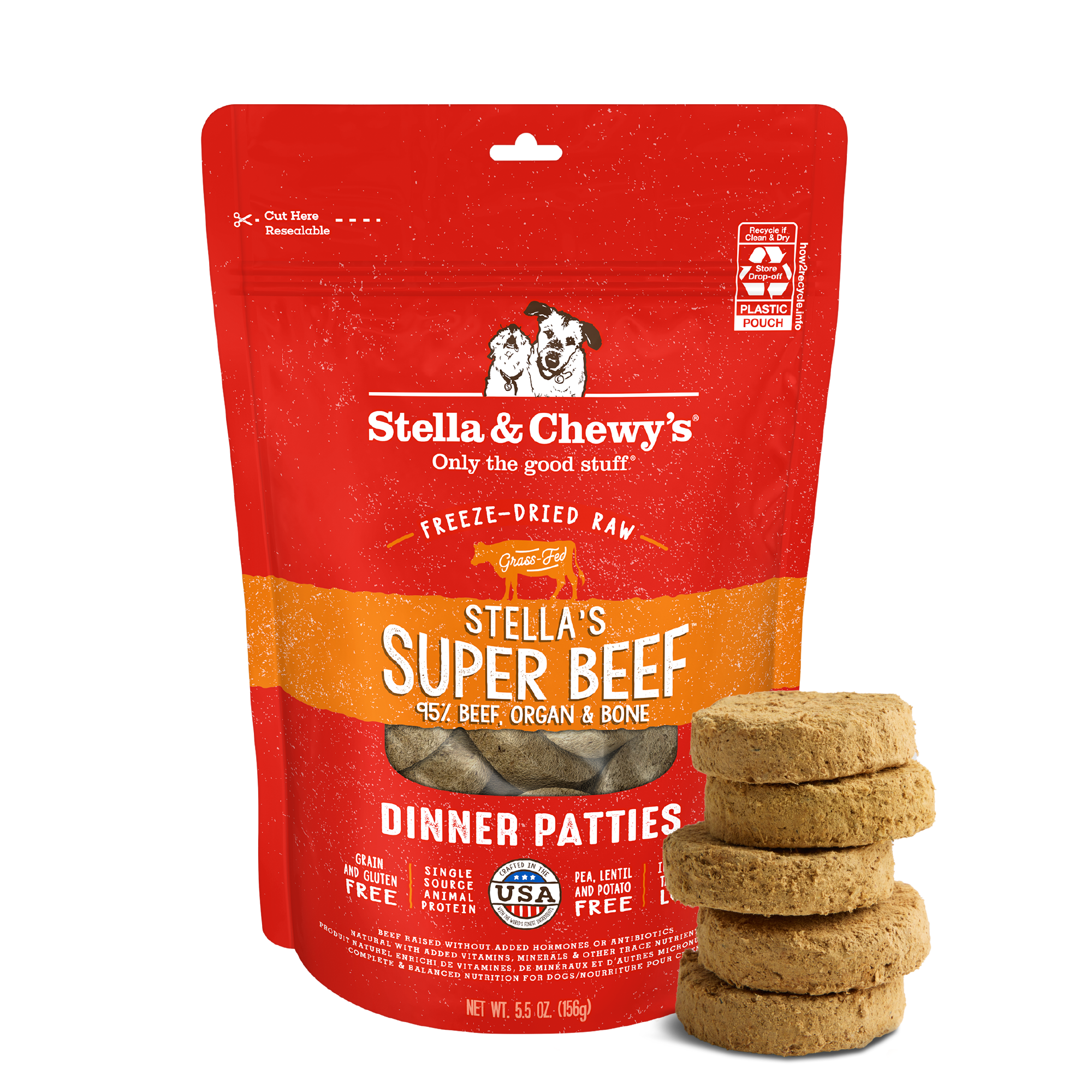 Stella’s Super Beef Freeze-Dried Raw Dinner Patties