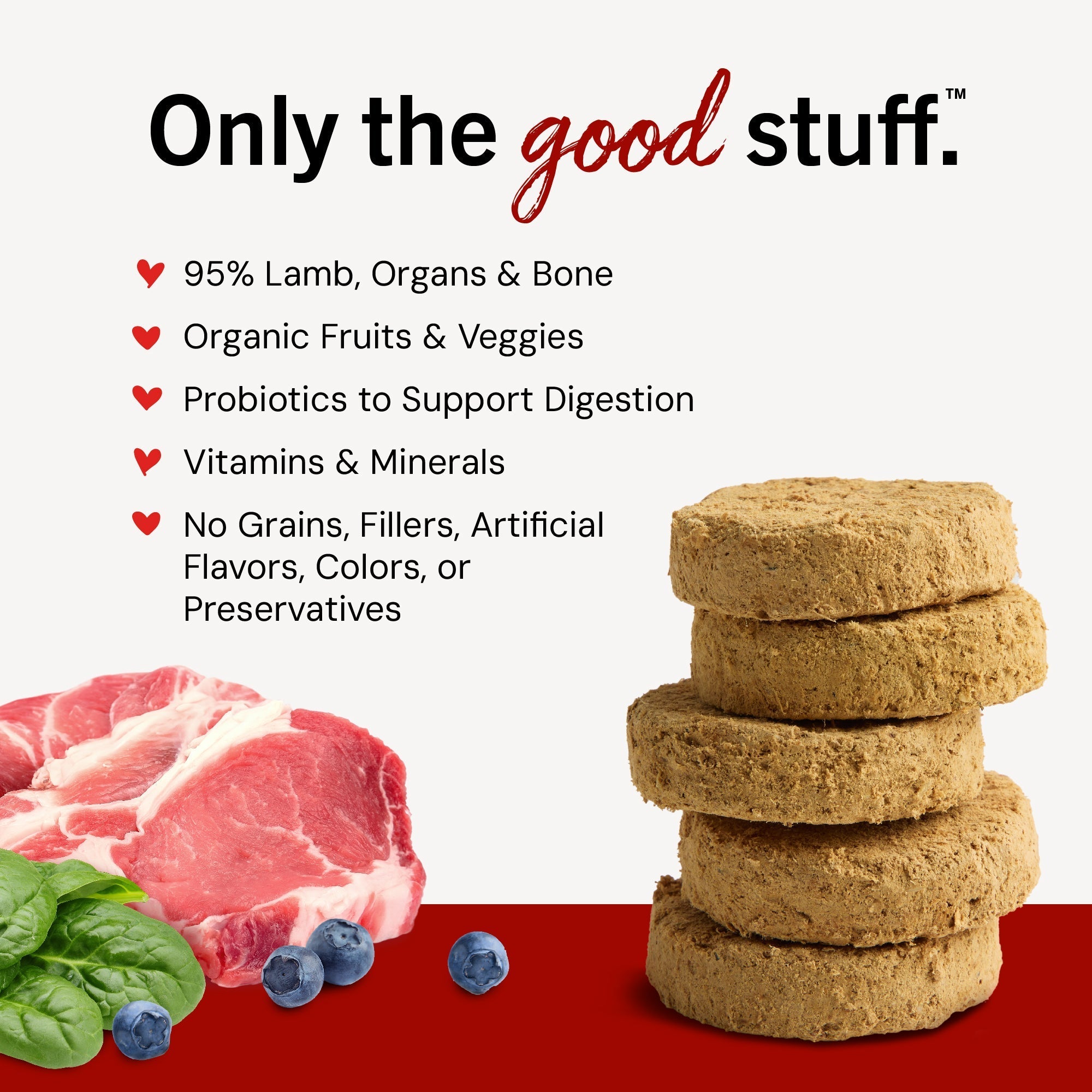 Dandy Lamb Freeze-Dried Raw Dinner Patties