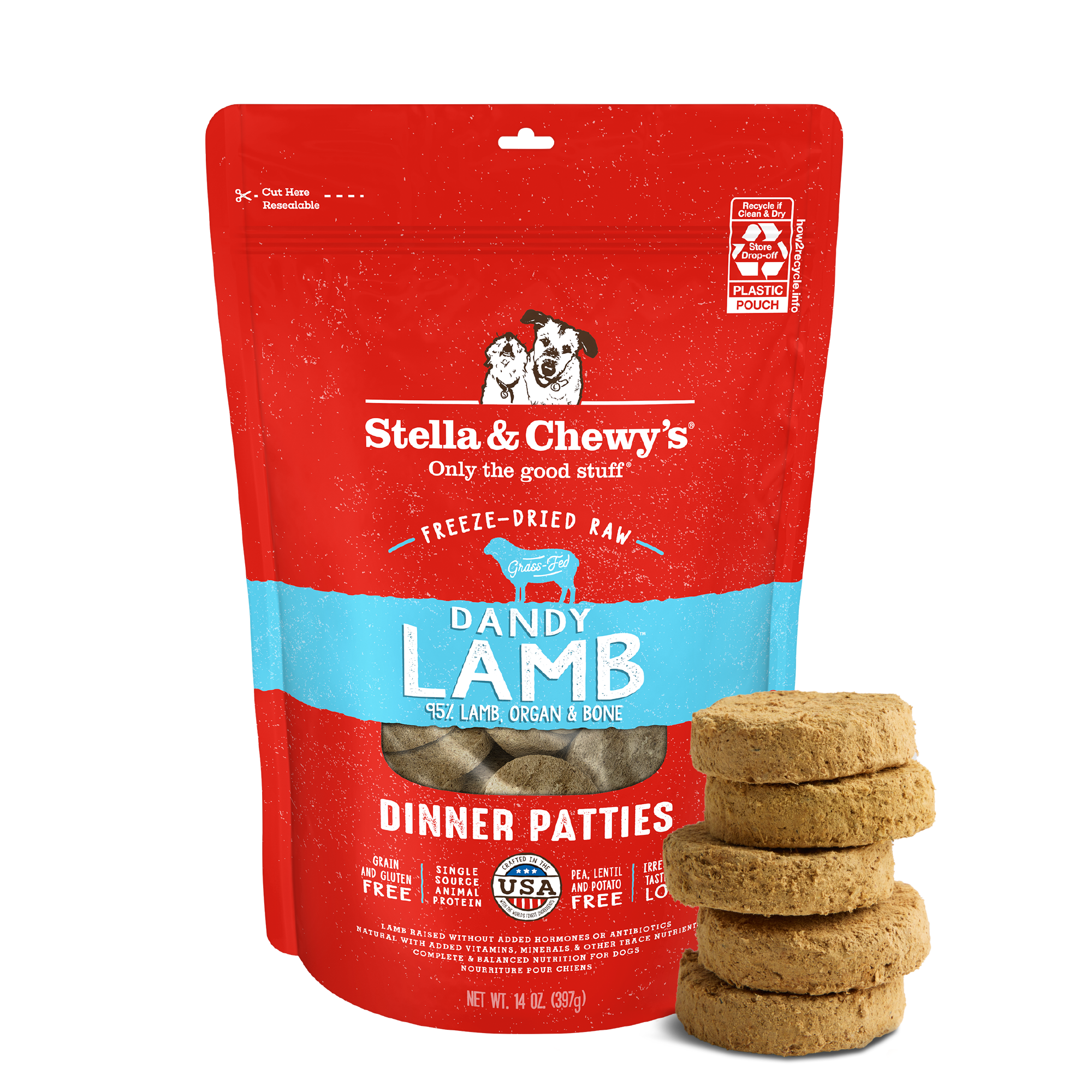 Dandy Lamb Freeze-Dried Raw Dinner Patties