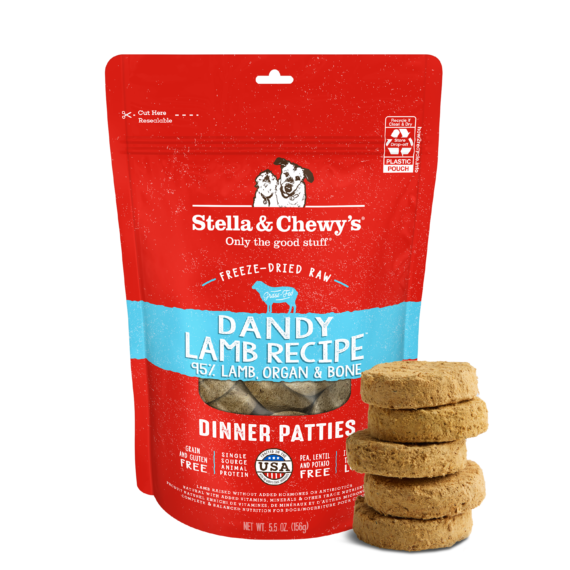 Dandy Lamb Freeze-Dried Raw Dinner Patties