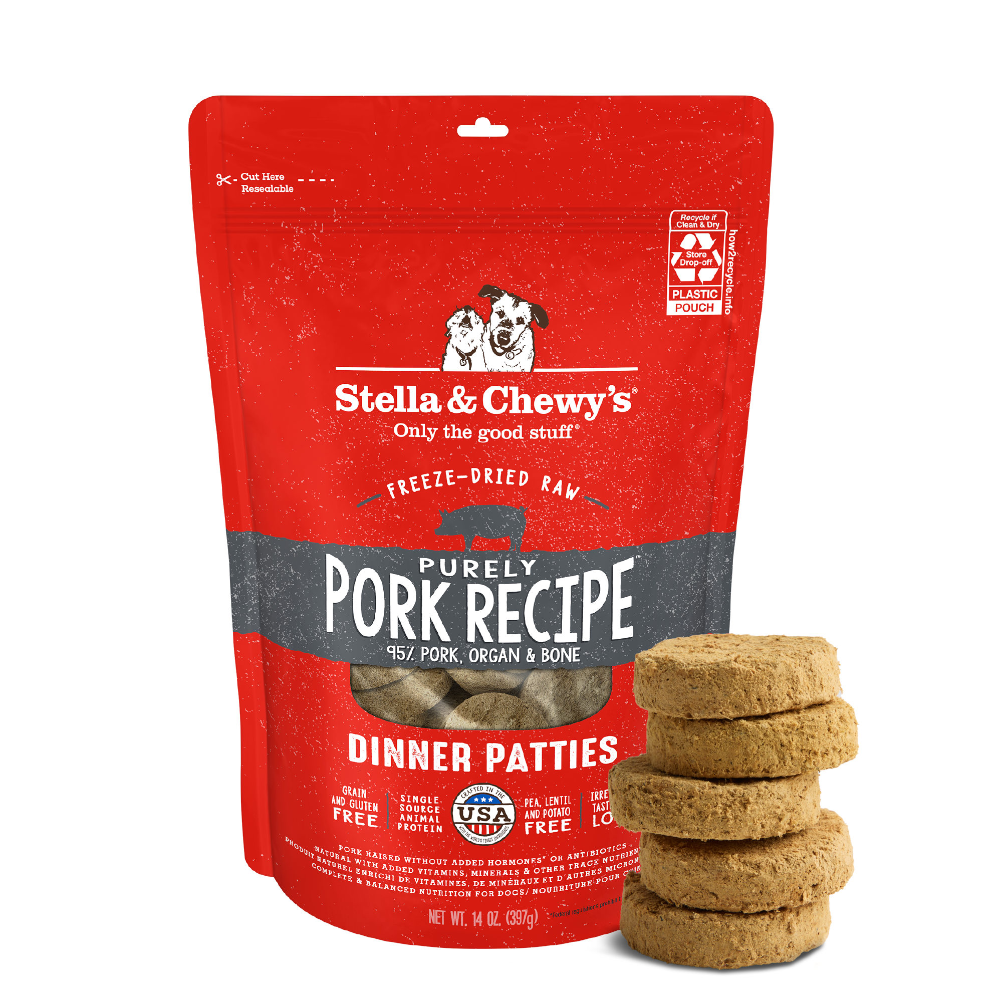 Purely Pork Freeze-Dried Raw Dinner Patties