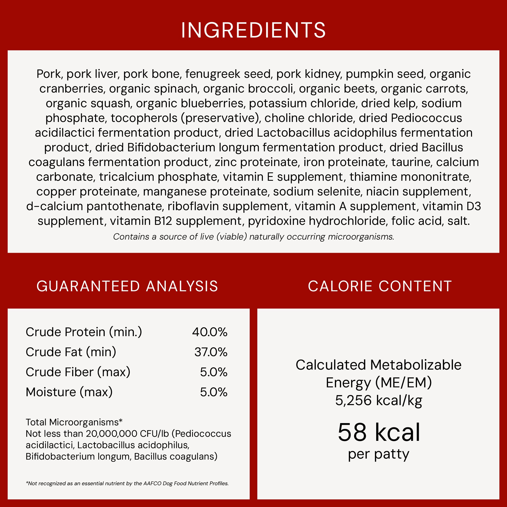 Purely Pork Freeze-Dried Raw Dinner Patties