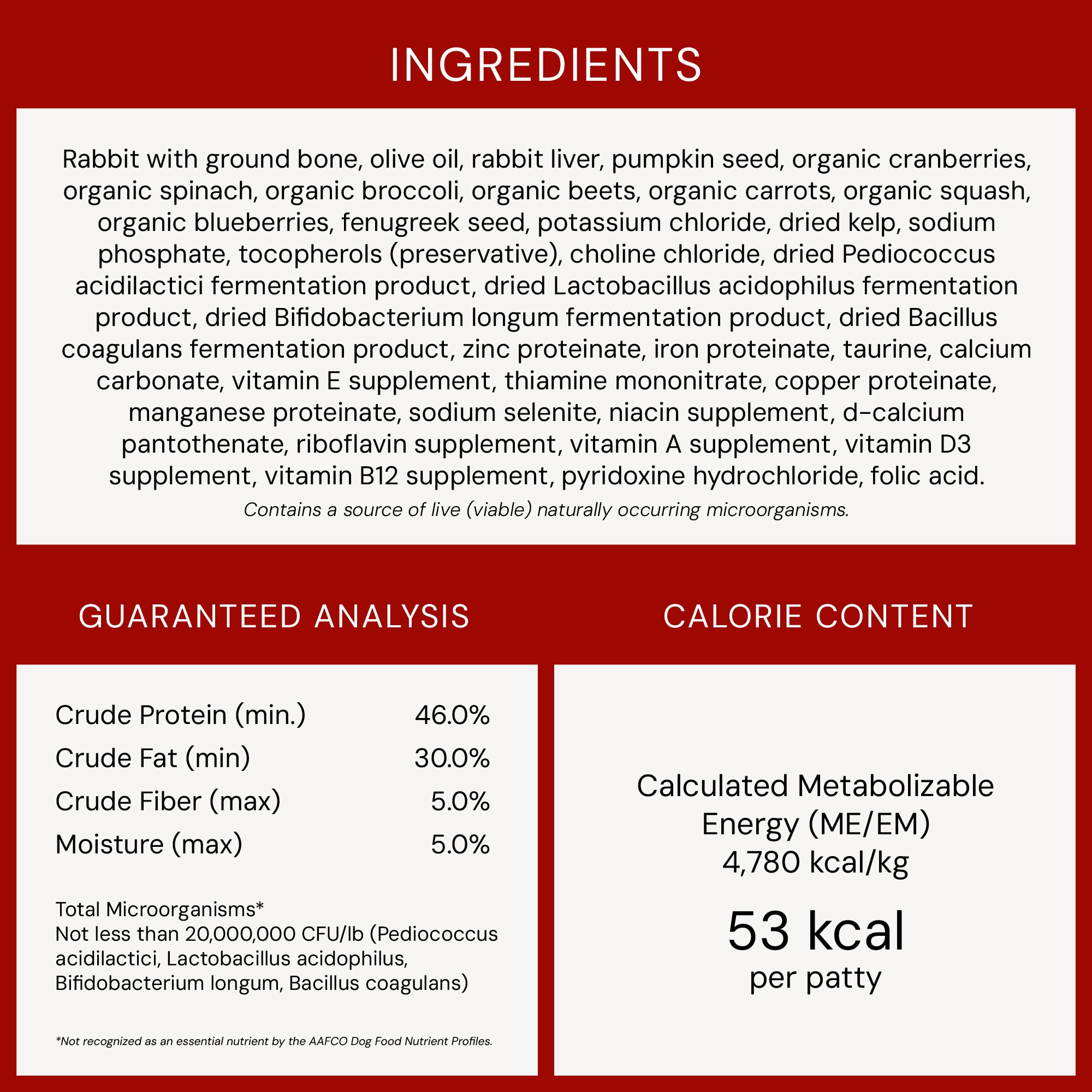Absolutely Rabbit Freeze-Dried Raw Dinner Patties