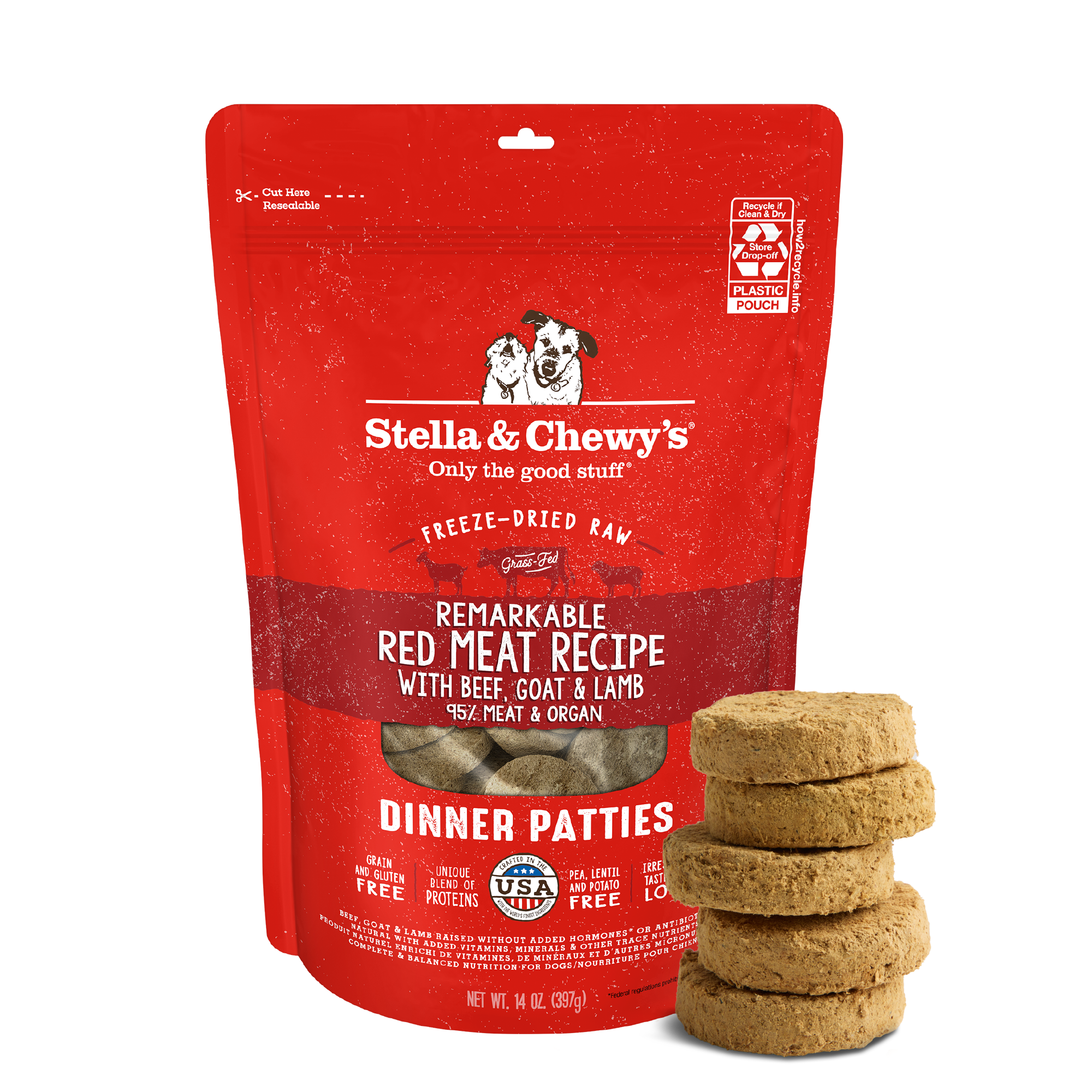 Remarkable Red Meat Freeze-Dried Raw Dinner Patties