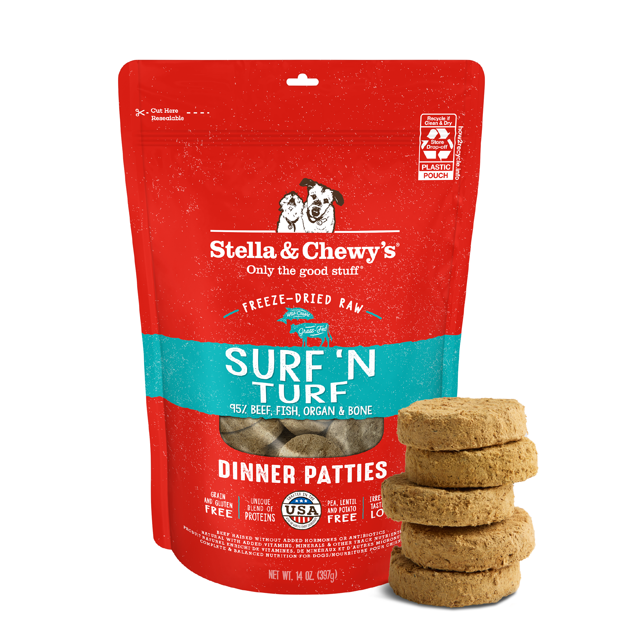 Surf ‘N Turf Freeze-Dried Raw Dinner Patties
