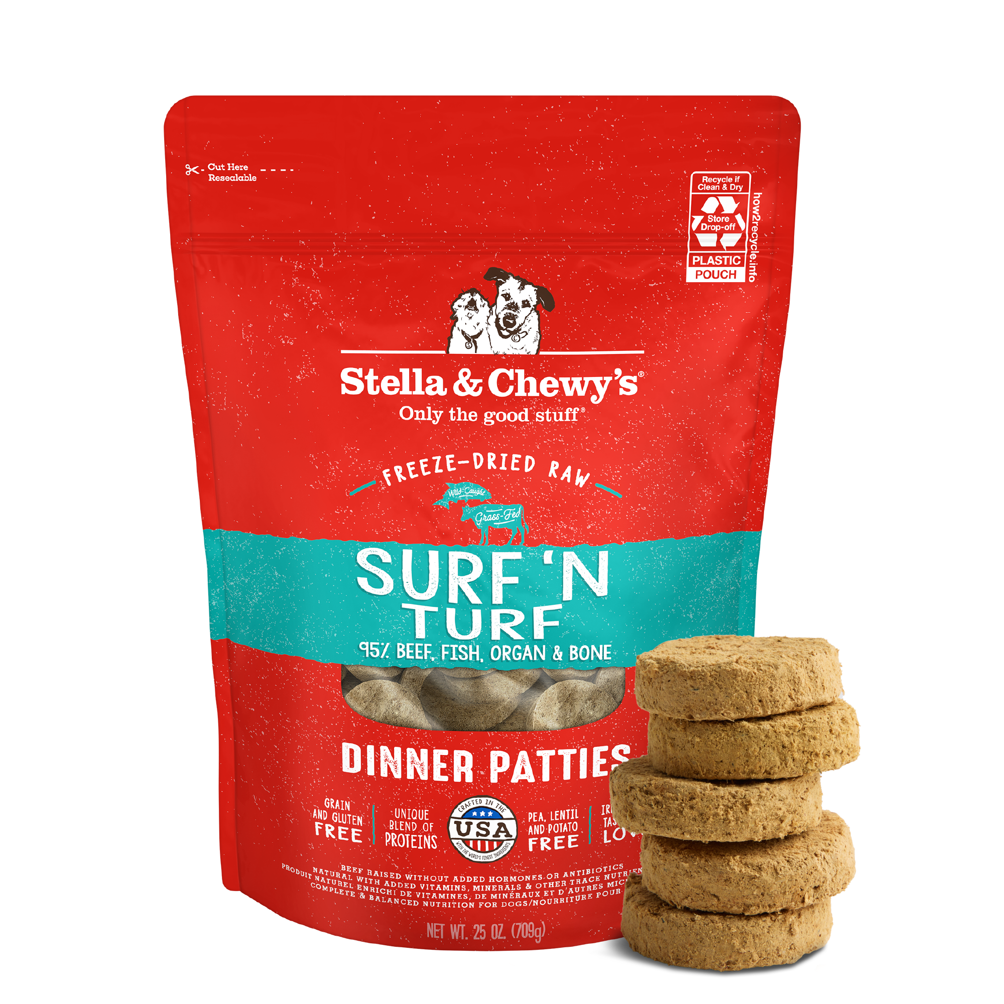 Surf ‘N Turf Freeze-Dried Raw Dinner Patties