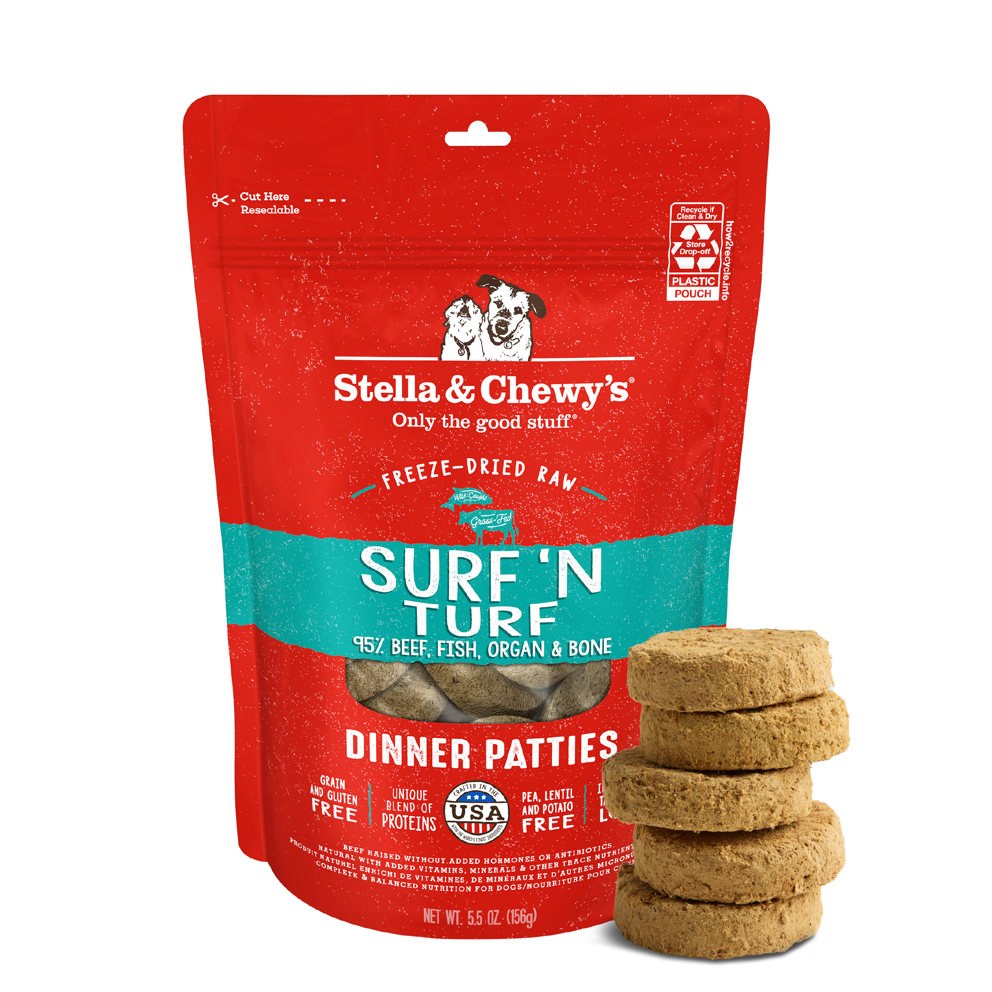 Surf ‘N Turf Freeze-Dried Raw Dinner Patties
