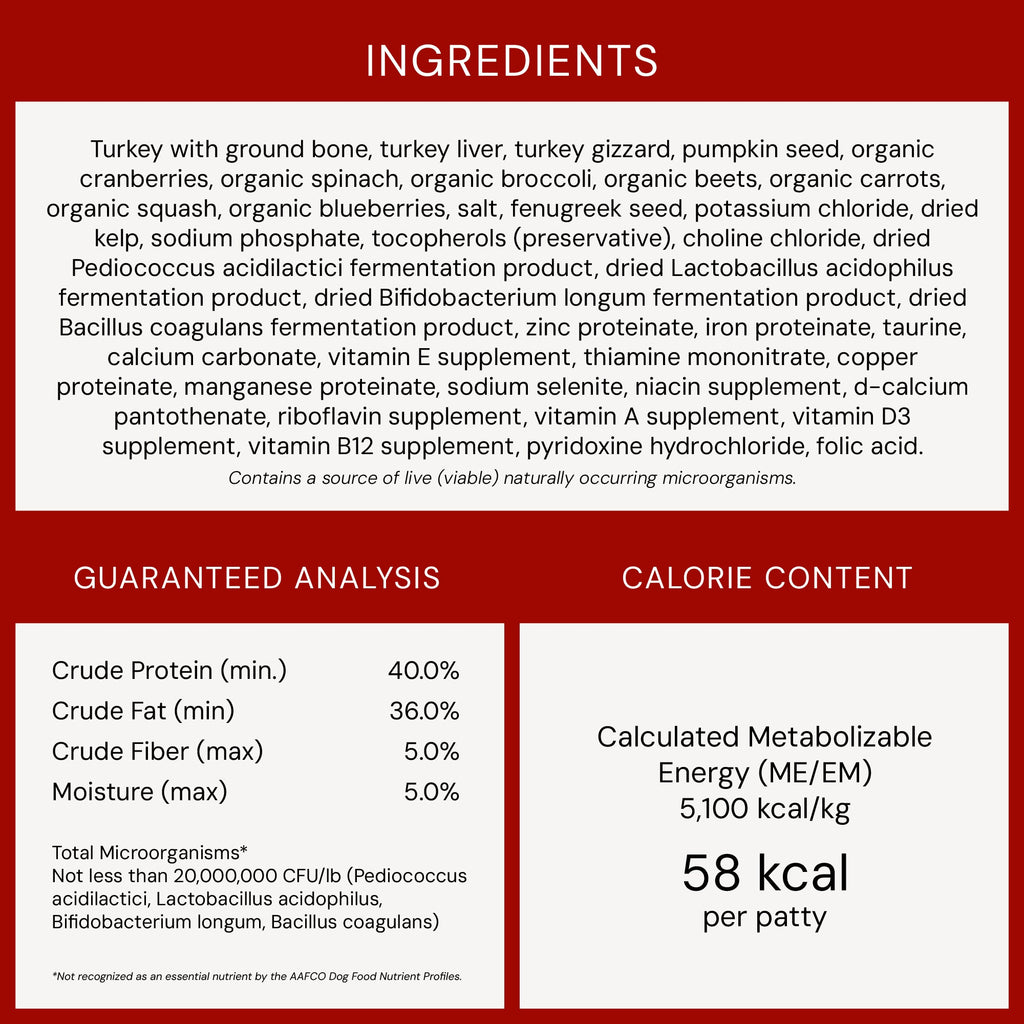 Tantalizing Turkey Freeze-Dried Raw Dinner Patties