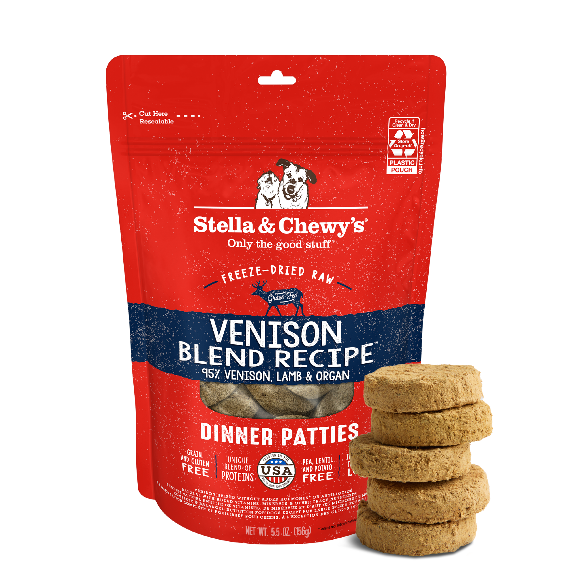 Venison Blend Freeze-Dried Raw Dinner Patties