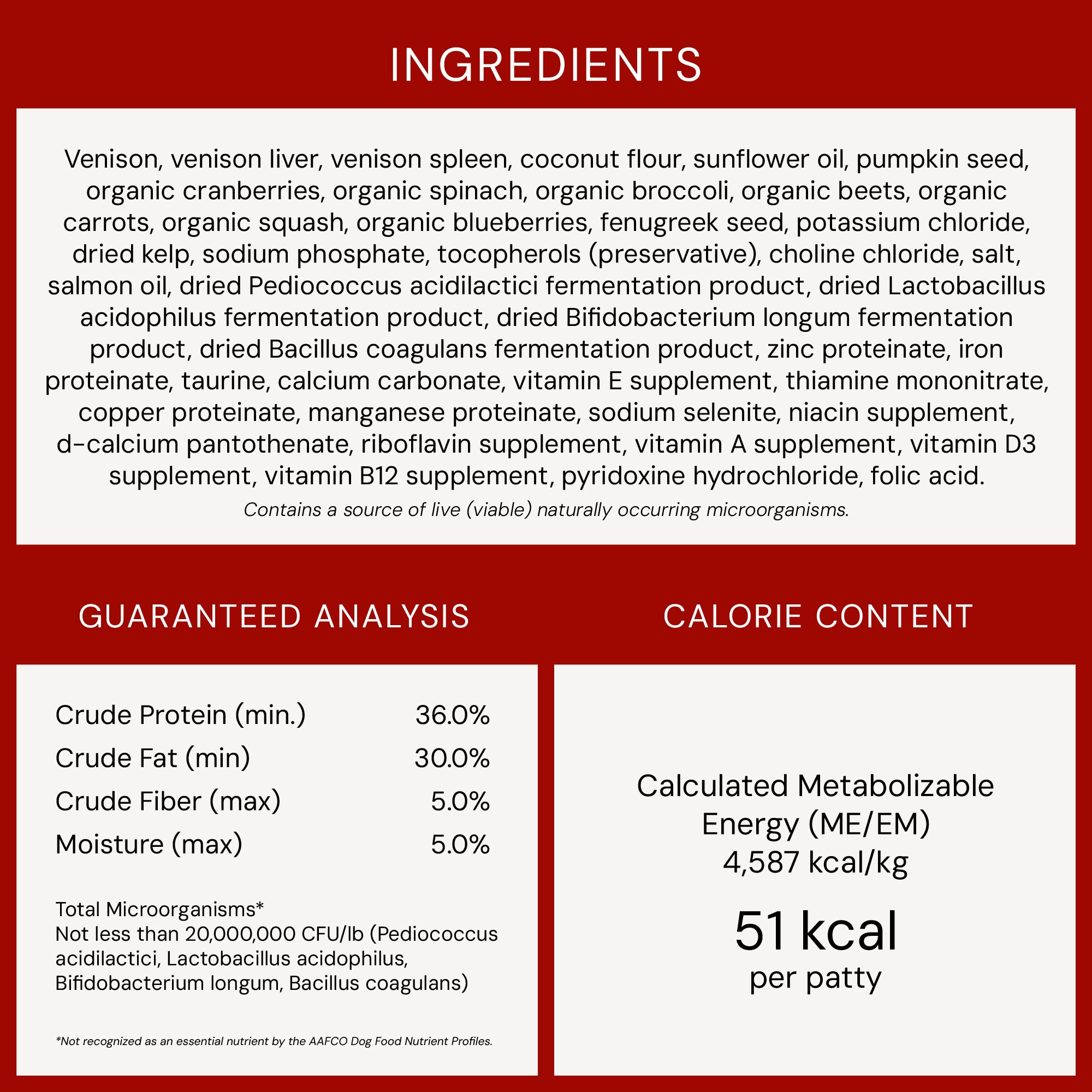 Simply Venison Freeze-Dried Raw Dinner Patties