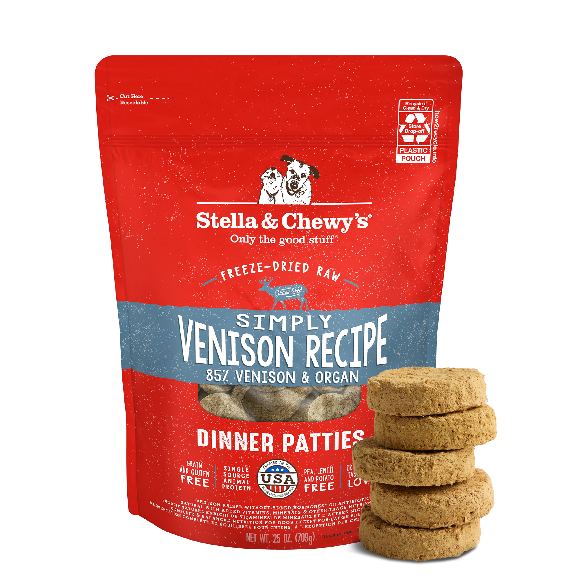 Simply Venison Freeze-Dried Raw Dinner Patties