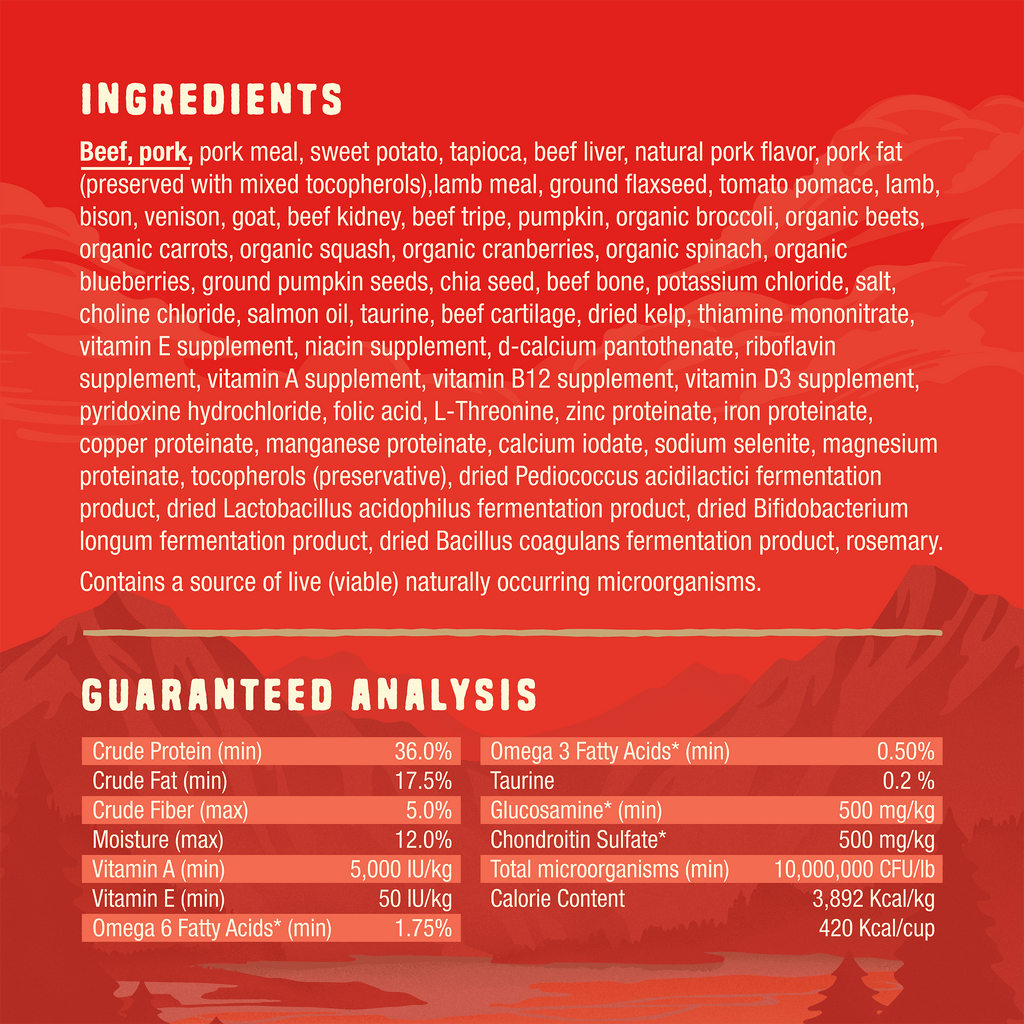 Wild Red Raw Blend Grain & Legume Free Red Meat Recipe