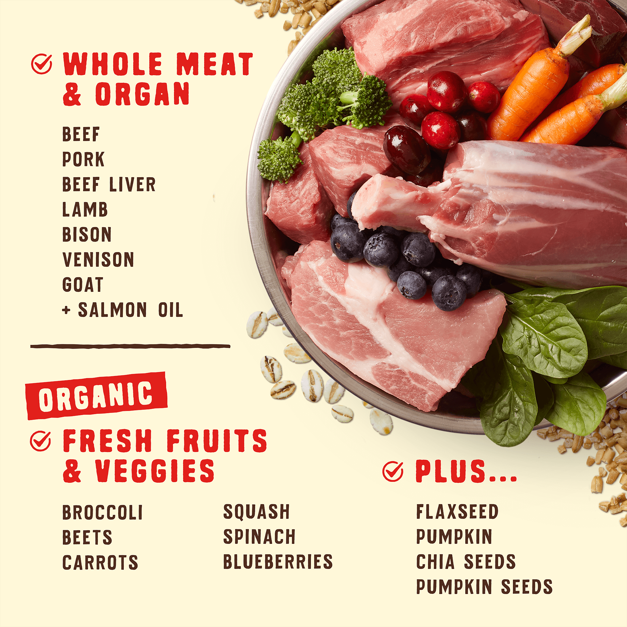Wild Red Raw Blend Wholesome Grains Red Meat Recipe
