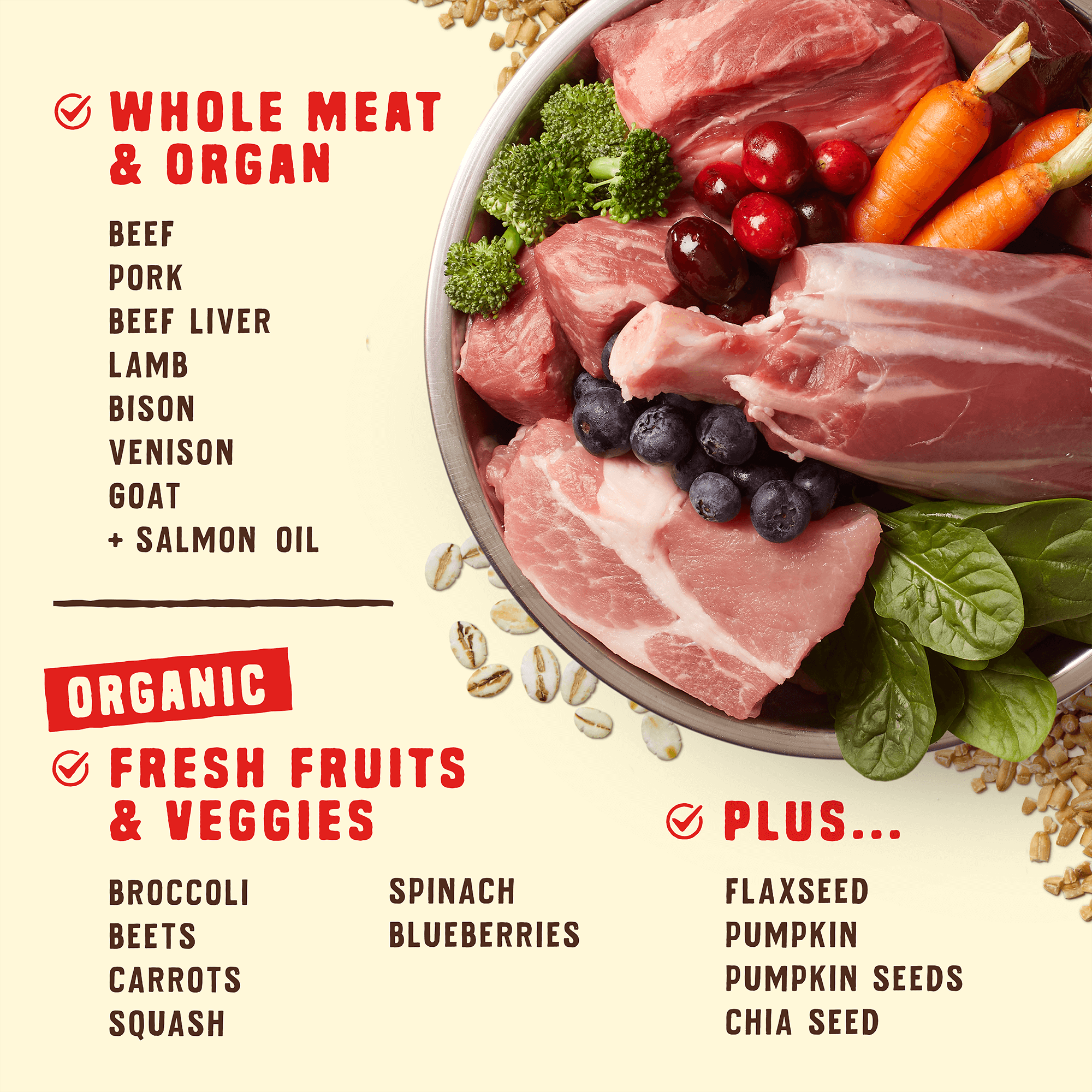 Wild Red Raw Coated Wholesome Grains Red Meat Recipe