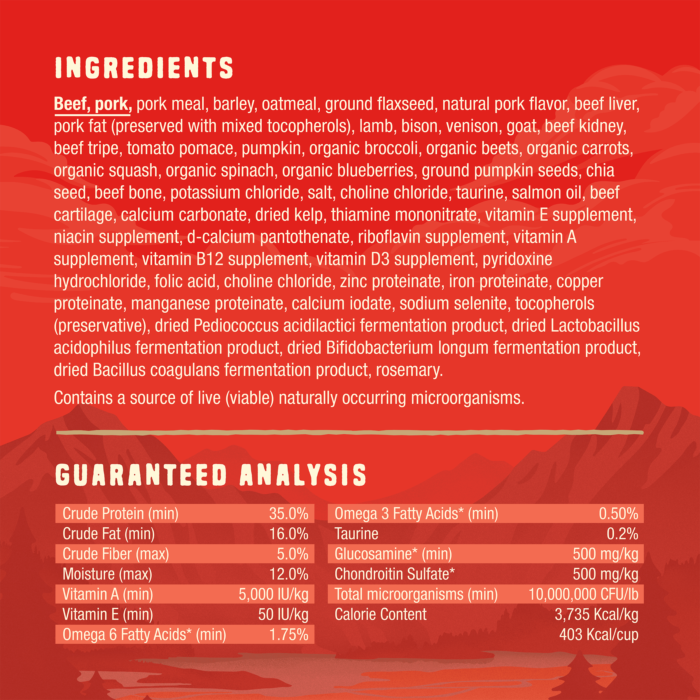 Wild Red Raw Coated Wholesome Grains Red Meat Recipe