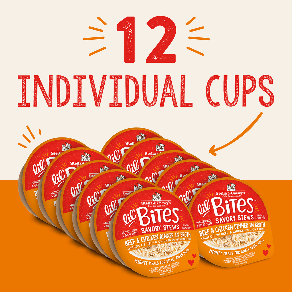 Lil' Bites Savory Stews Beef & Chicken Dinner in Broth