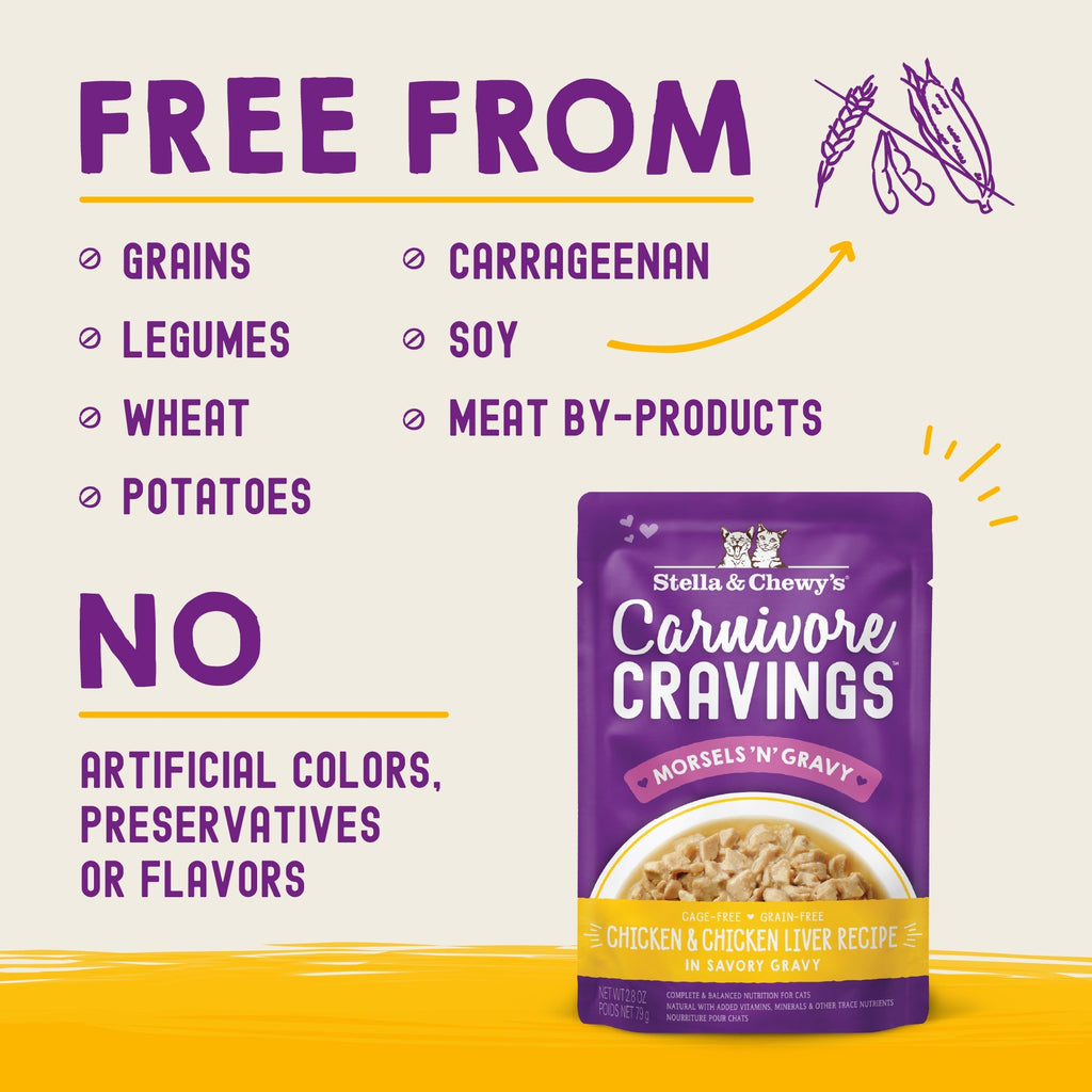 Carnivore Cravings Morsels'N'Gravy Chicken & Chicken Liver Recipe