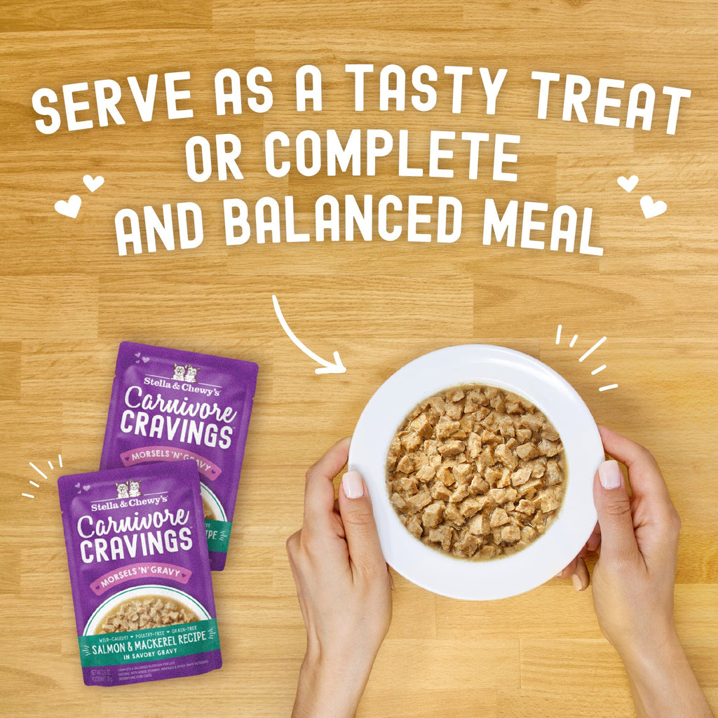 Carnivore Cravings Morsels'N'Gravy Salmon & Mackerel Recipe