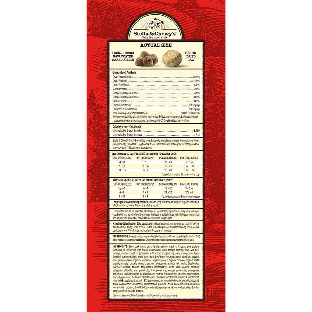 Small Breed Red Meat Raw Blend Kibble