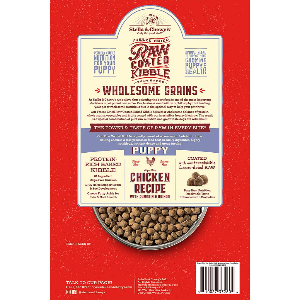 Raw Coated Puppy Food with Wholesome Grains - Chicken, Pumpkin & Quinoa