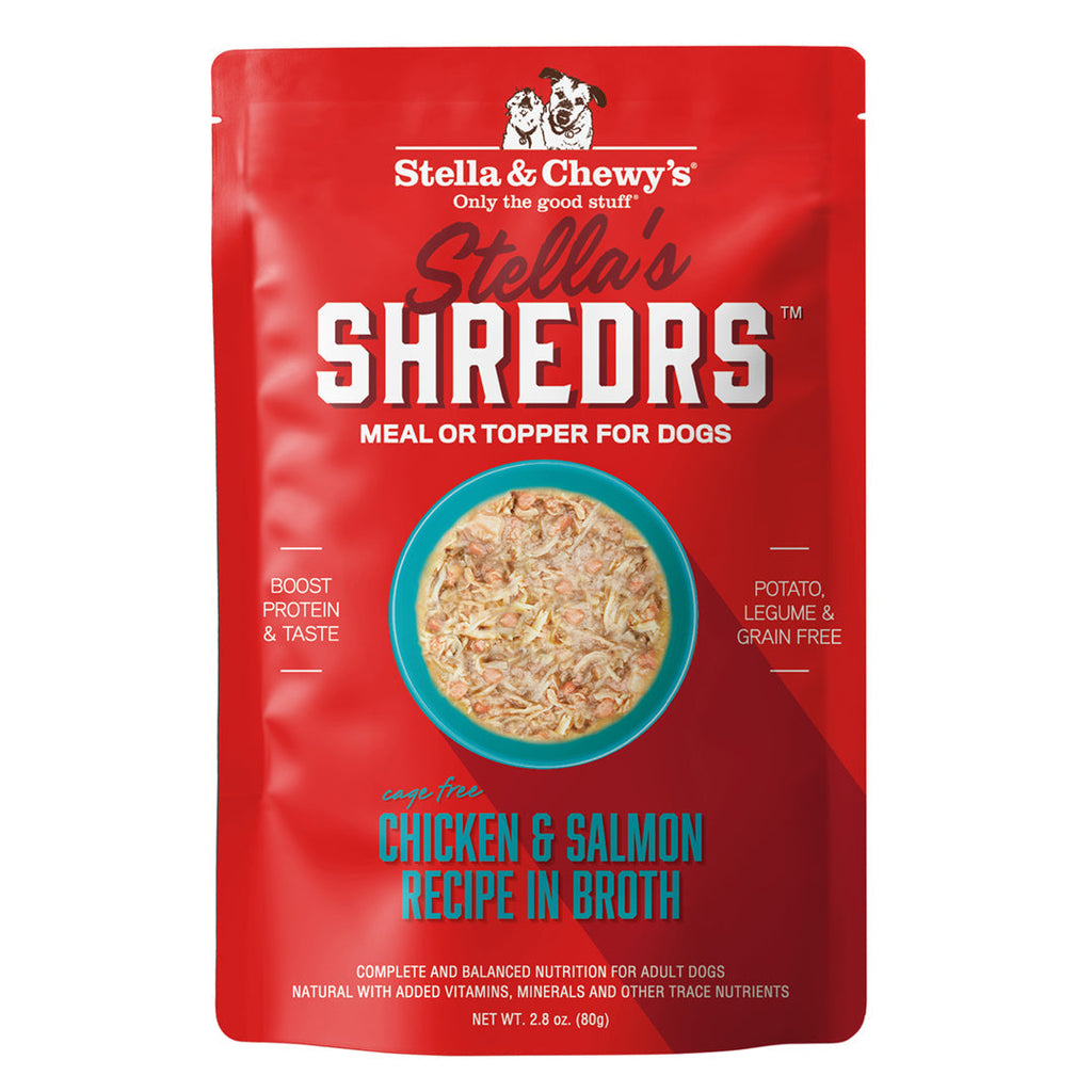 Stella's Shredrs Chicken & Salmon Recipe in Broth
