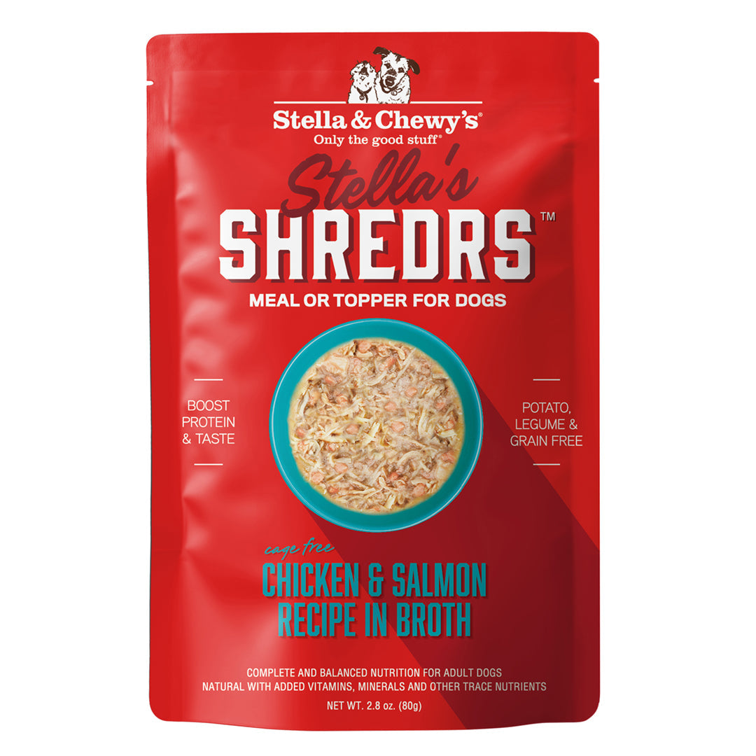Stella's Shredrs Chicken & Salmon Recipe in Broth