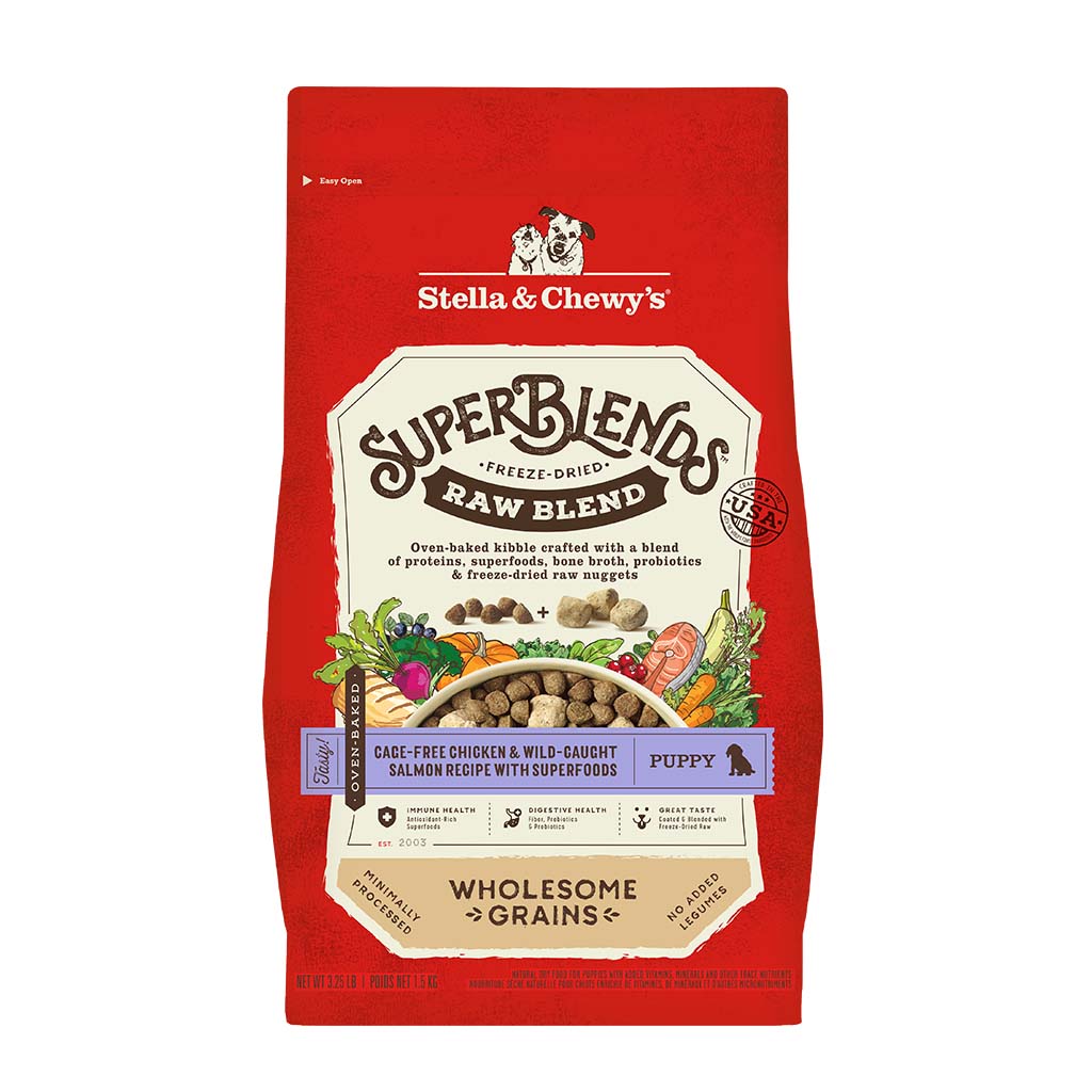 SuperBlends Raw Blend Puppy Kibble: Chicken, Salmon + Superfoods