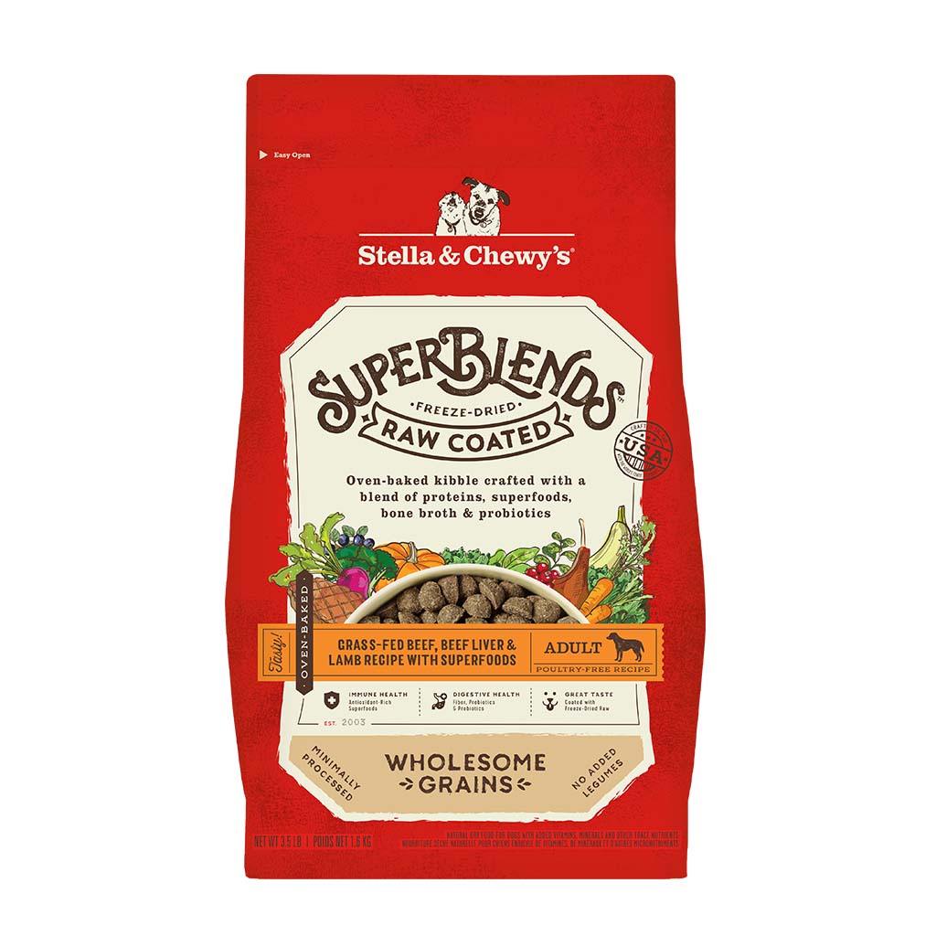 SuperBlends Raw Coated Beef, Beef Liver & Lamb Recipe + Superfoods